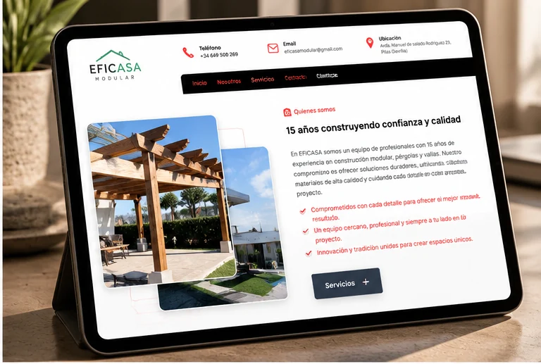 EFICASA · Quiénes somos tablet